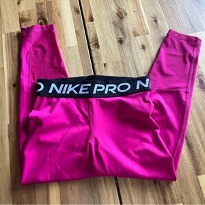 Nike Pro Dri-Fit Leggings Women’s Small Pink Athletic Training Tights